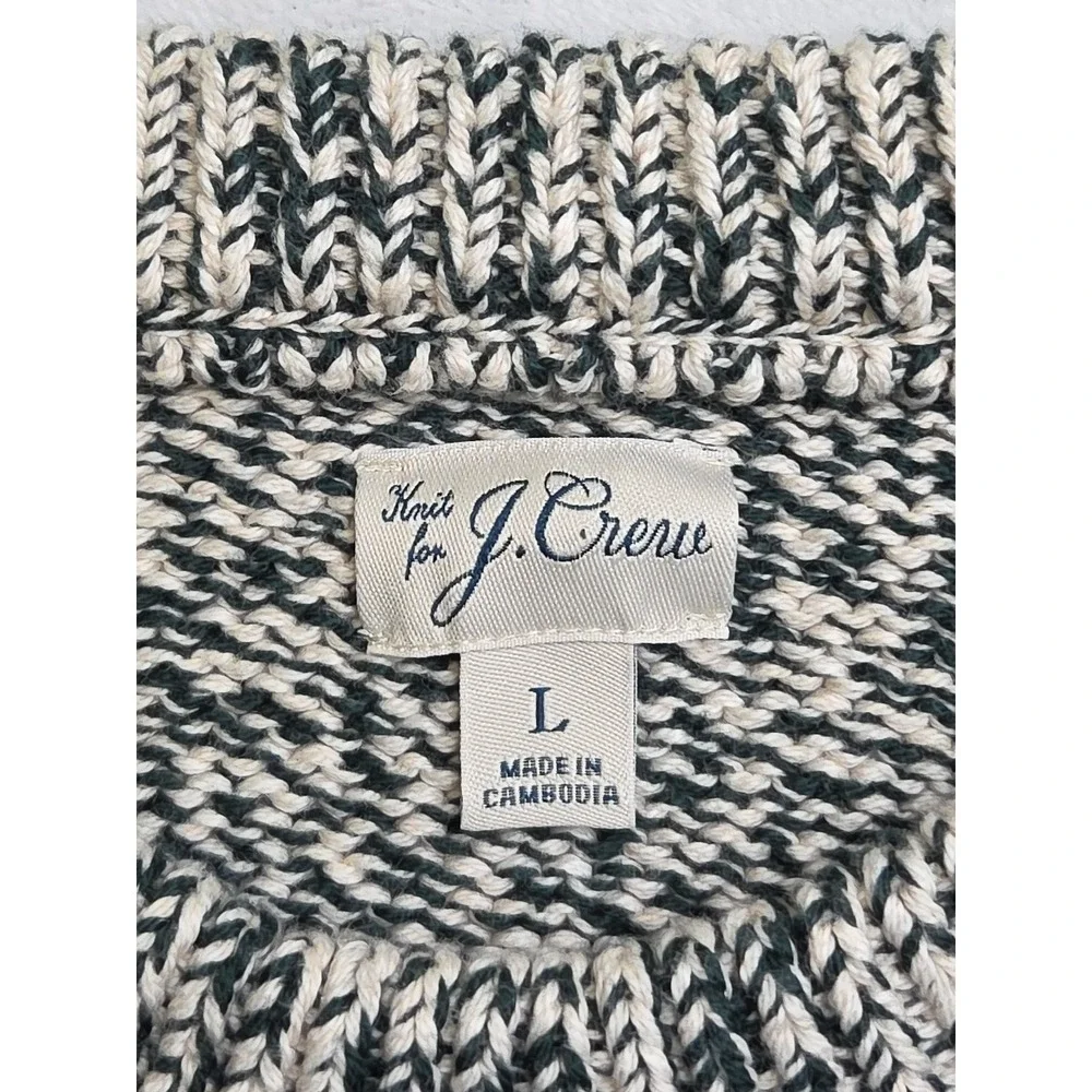 J. Crew Men's Marled Cotton Crewneck‎ Sweater Heritage Size Large